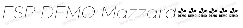 FSP DEMO Mazzard字体转换